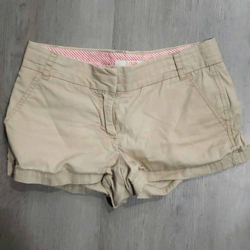 J. Crew chino khaki shorts, womens sz2